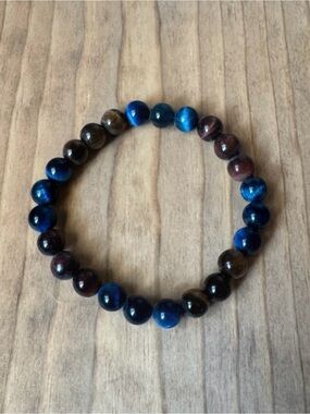 Evolve Mala Soothing Tiger’s Eye Stretch Beaded Bracelet |